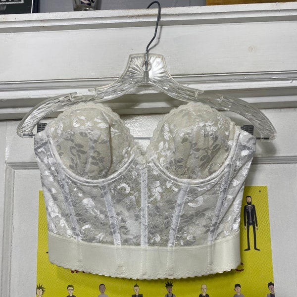 Vintage White Lacey Bustier Top by Carnival