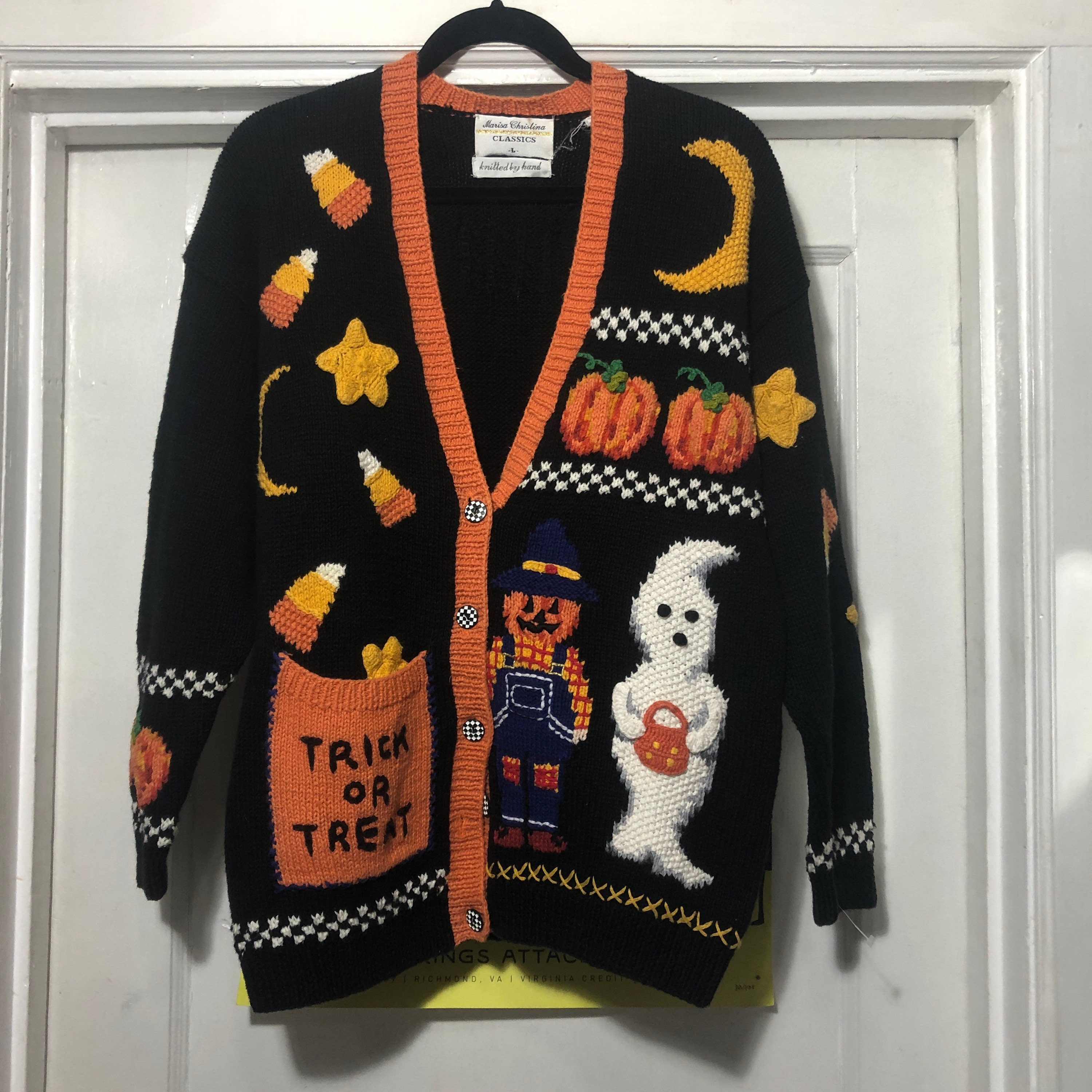 Vintage halloween cardigan hotsell