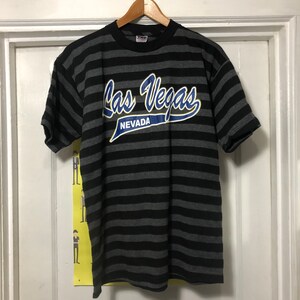 Camiseta vintage de rayas texturizadas de Las Vegas, Nevada