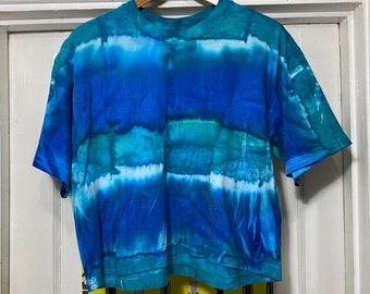 Vintage Single Stitch Crop Top Tie Dye T-Shirt