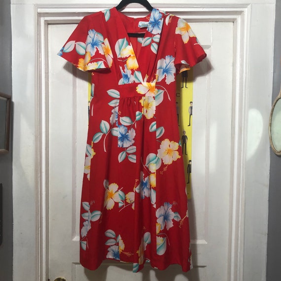 vintage HAWAII dress着用画像身長156cm