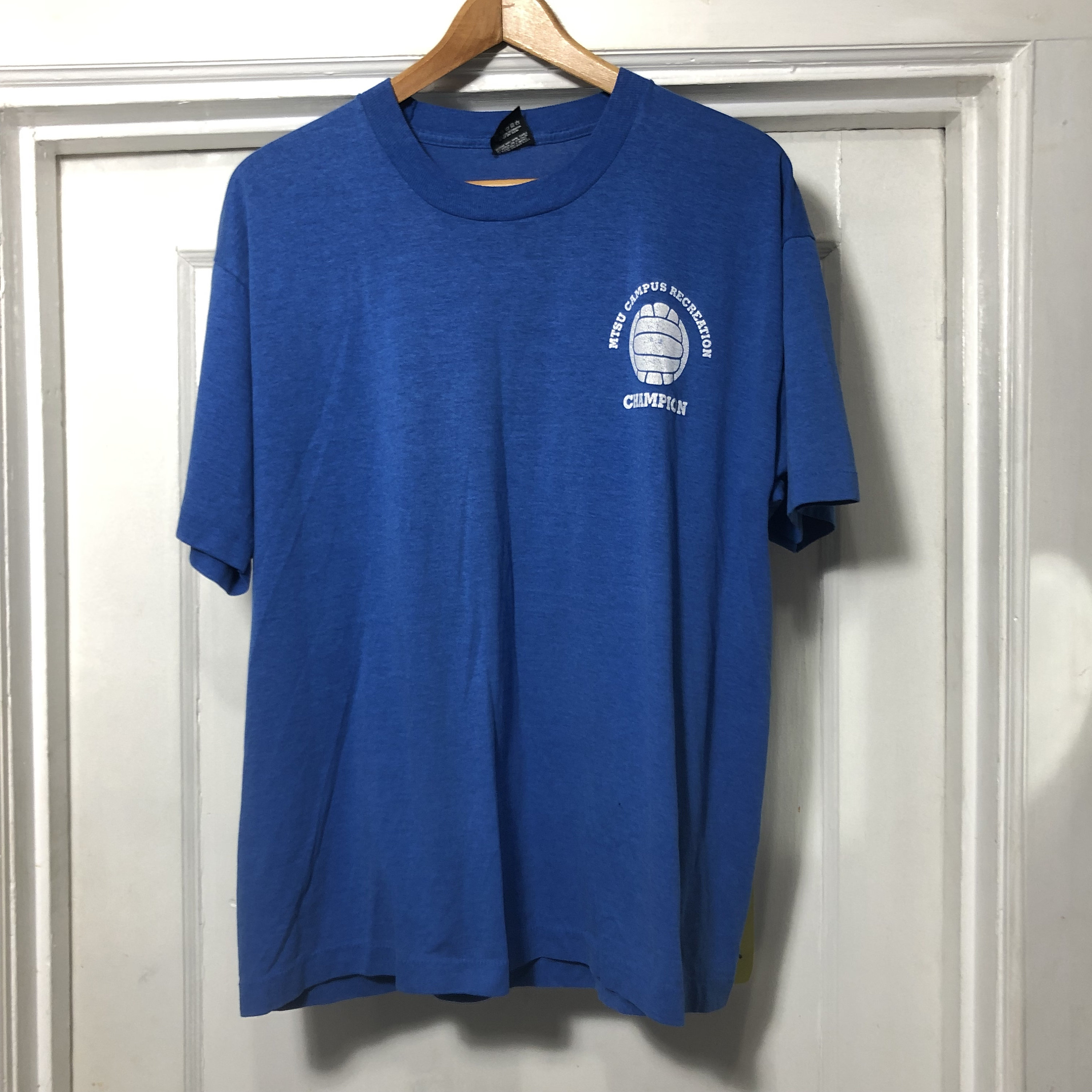 VTG 90s Michigan City Volleyball Champions Shirt White