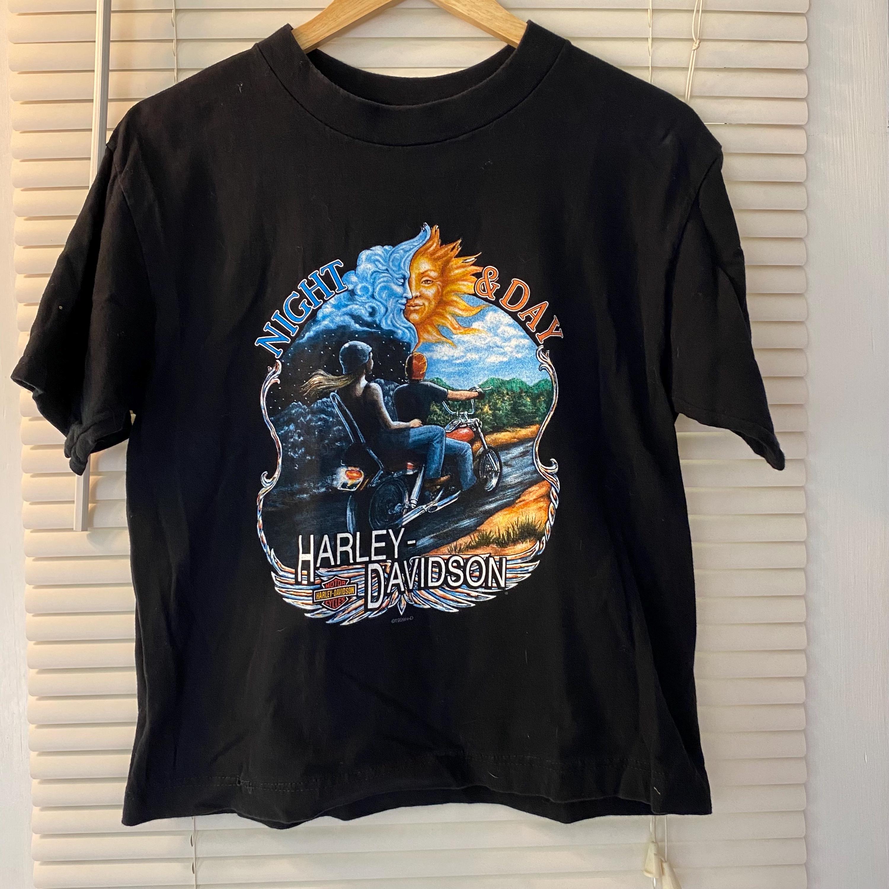 Harley-Davidson 1999年バイクショーTシャツ Vintage 1999 “night and Day Harley Davidson” Greenville, South