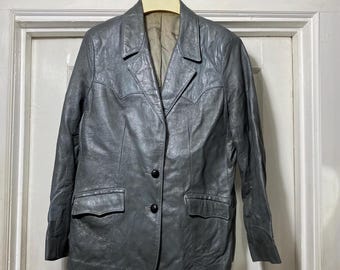 Vintage ANGEL SKIN Cabretta by Grais Cognac Leather Jacket, 44R Vintage ANGEL SKIN Cabretta by Grais Cognac Leather Jacket, 44R