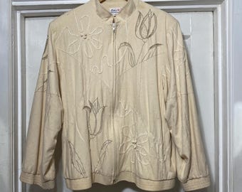 Vintage Raw Silk Bomber Jacket by Lim’s