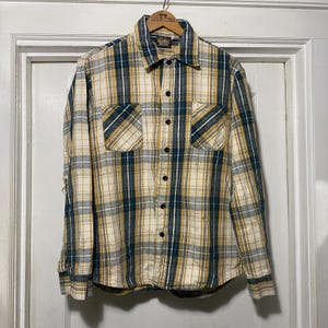 Vintage 70s Distressed Flannel Button Down Shirt