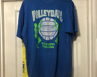 ビンテージレアUSA VOLLEYBALL CHAMPIONSHIPS T XL Vtg 90s Champion USA Volleyball T-shirt Red M Single Stitch Made