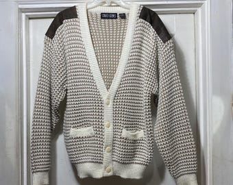 Vintage vest met leren patchwork van Street Scenes