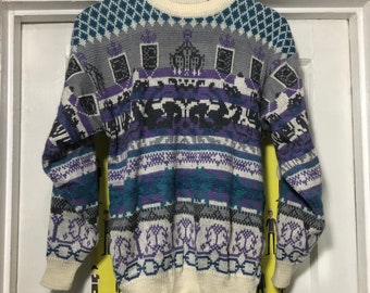 Vintage Acrylic Patterned Sweater by Saturdays