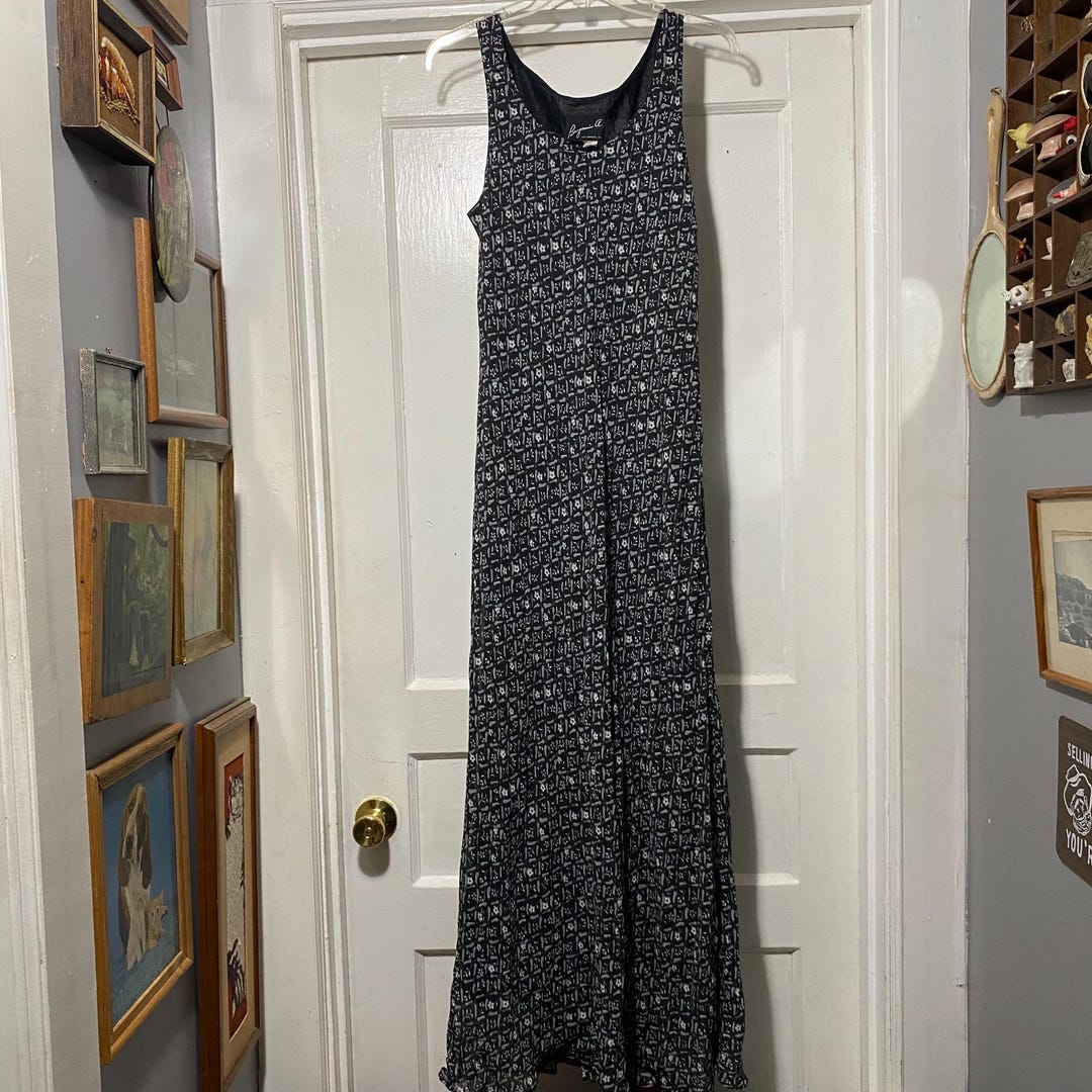Vintage 90’s black & grey floral cardigan top