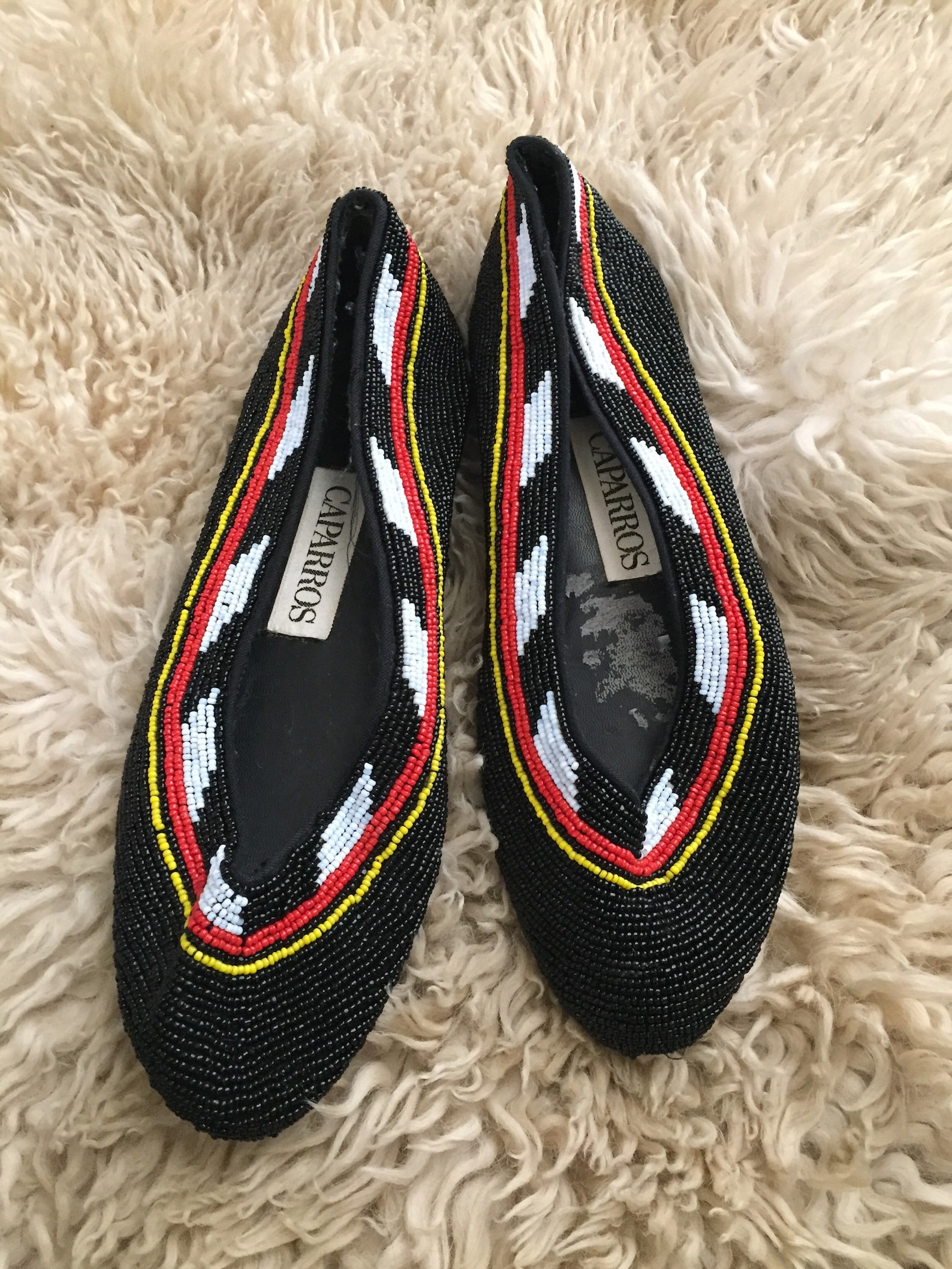 vintage beaded ballet flats by caparros
