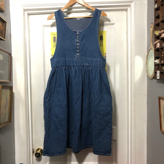 Chanel Denim Quilted Pinafore Button Dress — UFO No More