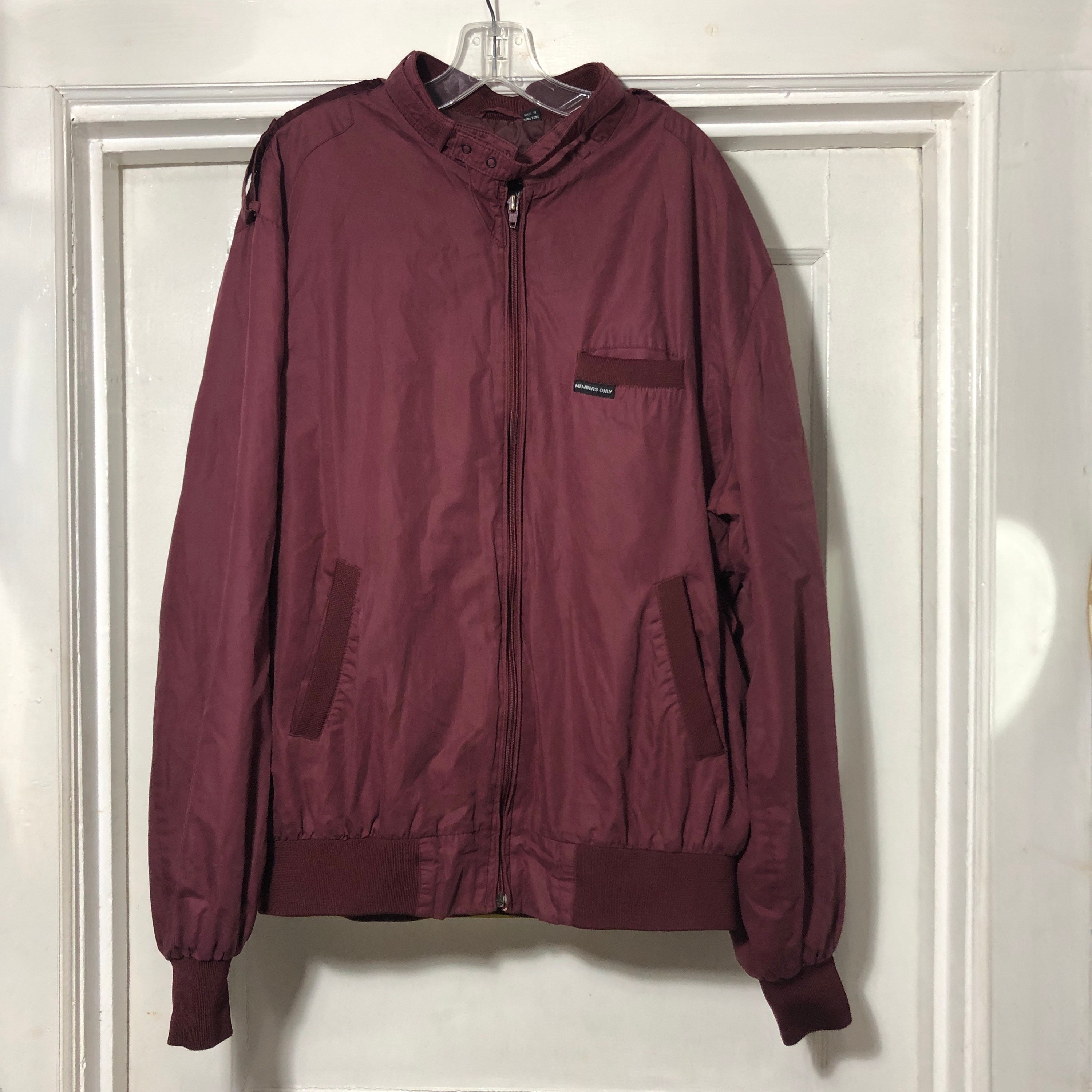 Vintage Maroon Members Only Jacket Size XL Tall Etsy