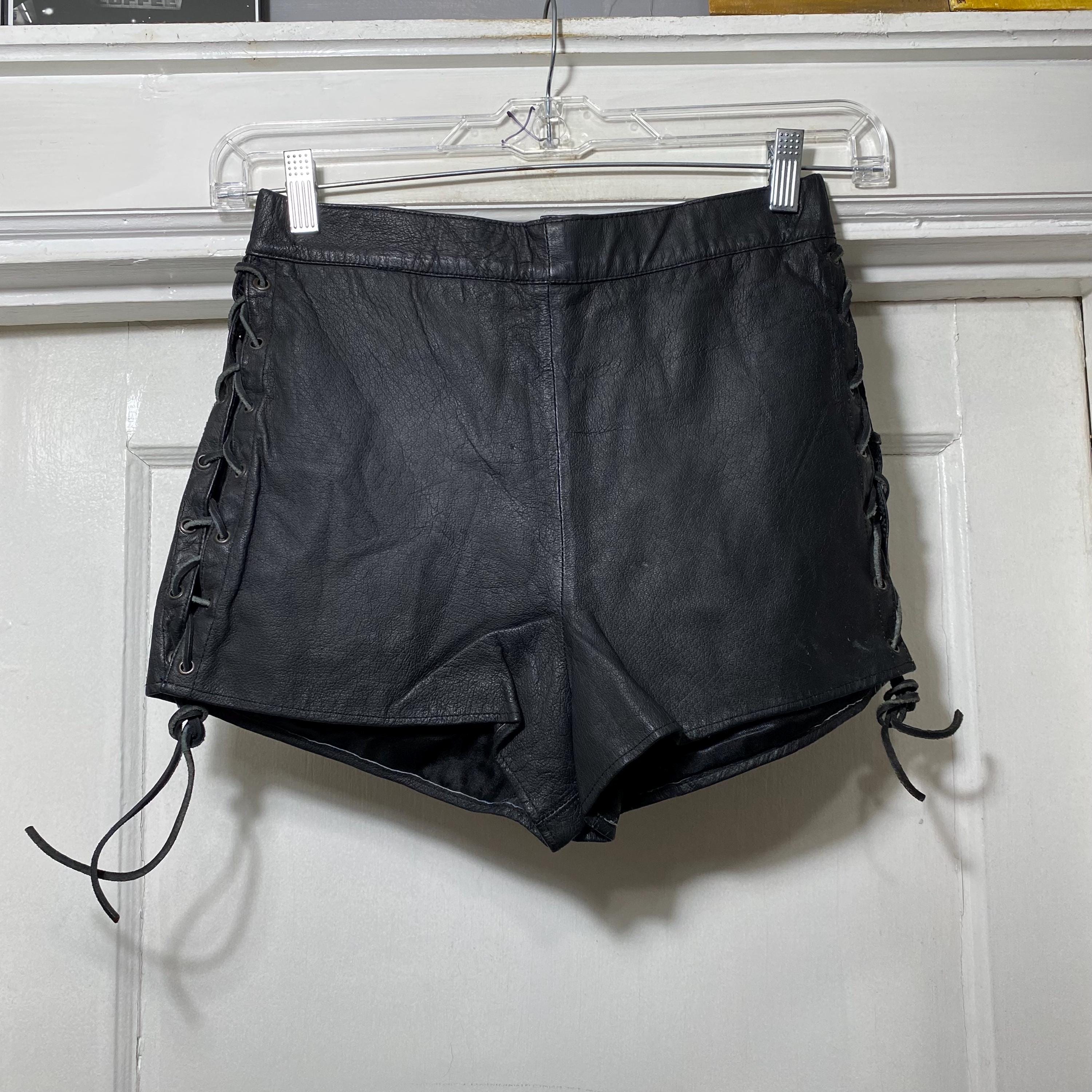 80s short blk real leather bomber jacket