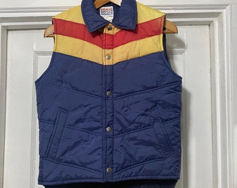 Vintage 70s/80s Colorblock Puffer Vest by Sigallo