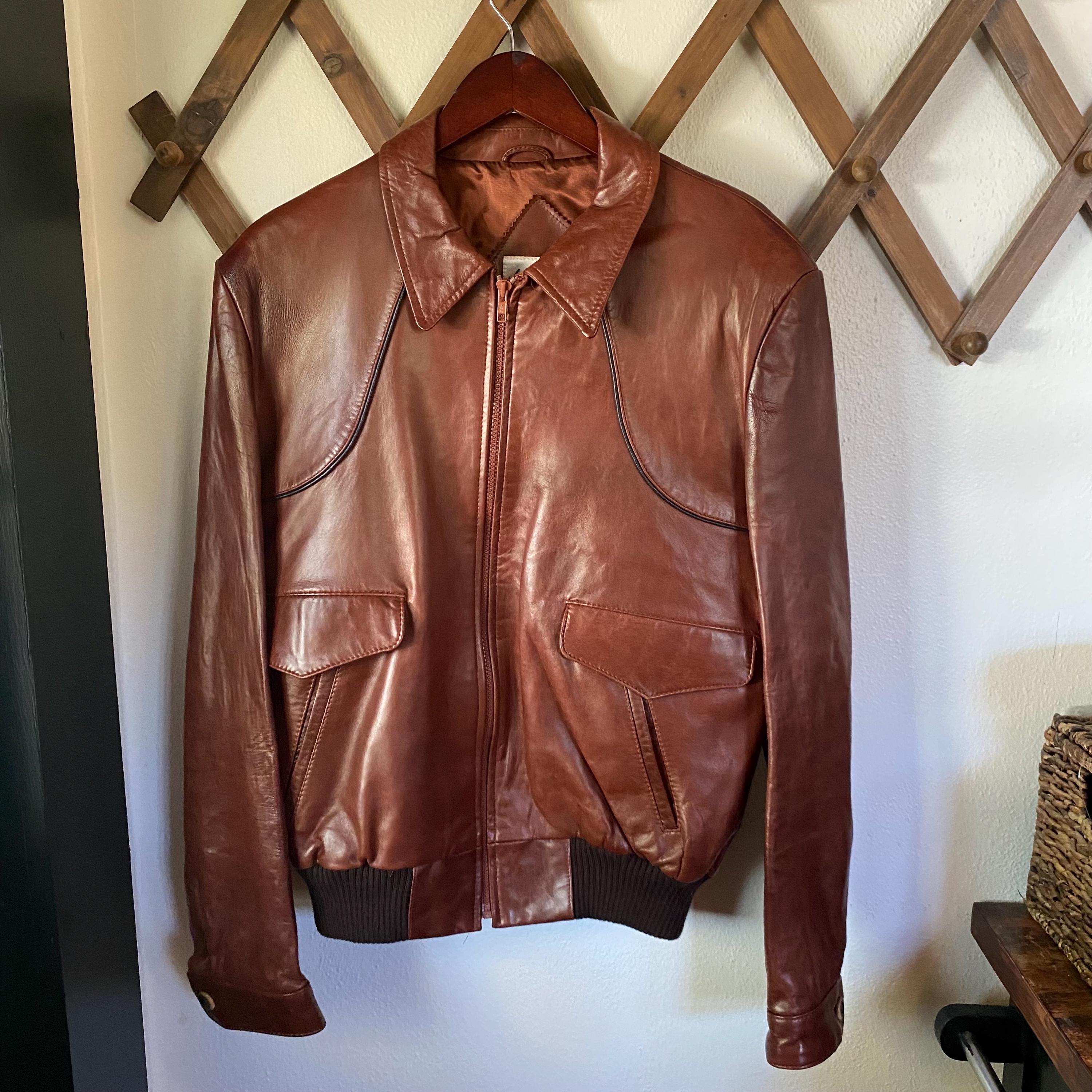 ジャケット・アウター 90-00s used leather bomber flight jacket 1990s LEATHER BOMBER JACKET | 90s Streetwear | Oversized