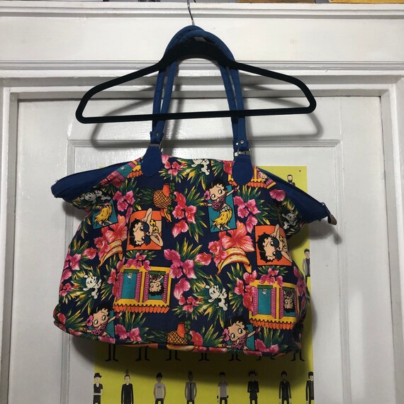 Vintage Canvas Betty Boop Duffel Bag 