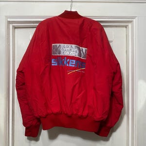 Vintage 80s Akzo Sikkens Branding Bomber Jacket - Etsy