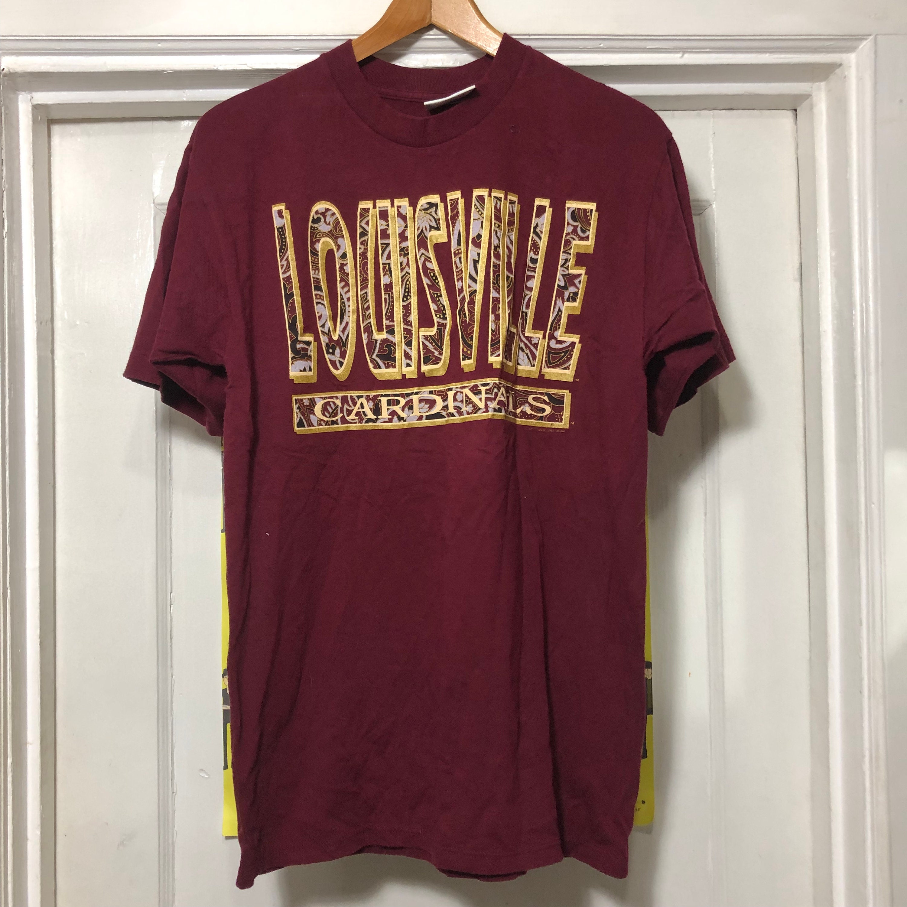 vintage 80s LOUISVILLE CARDINALS FOOTBALL T-Shirt MEDIUM single stitch