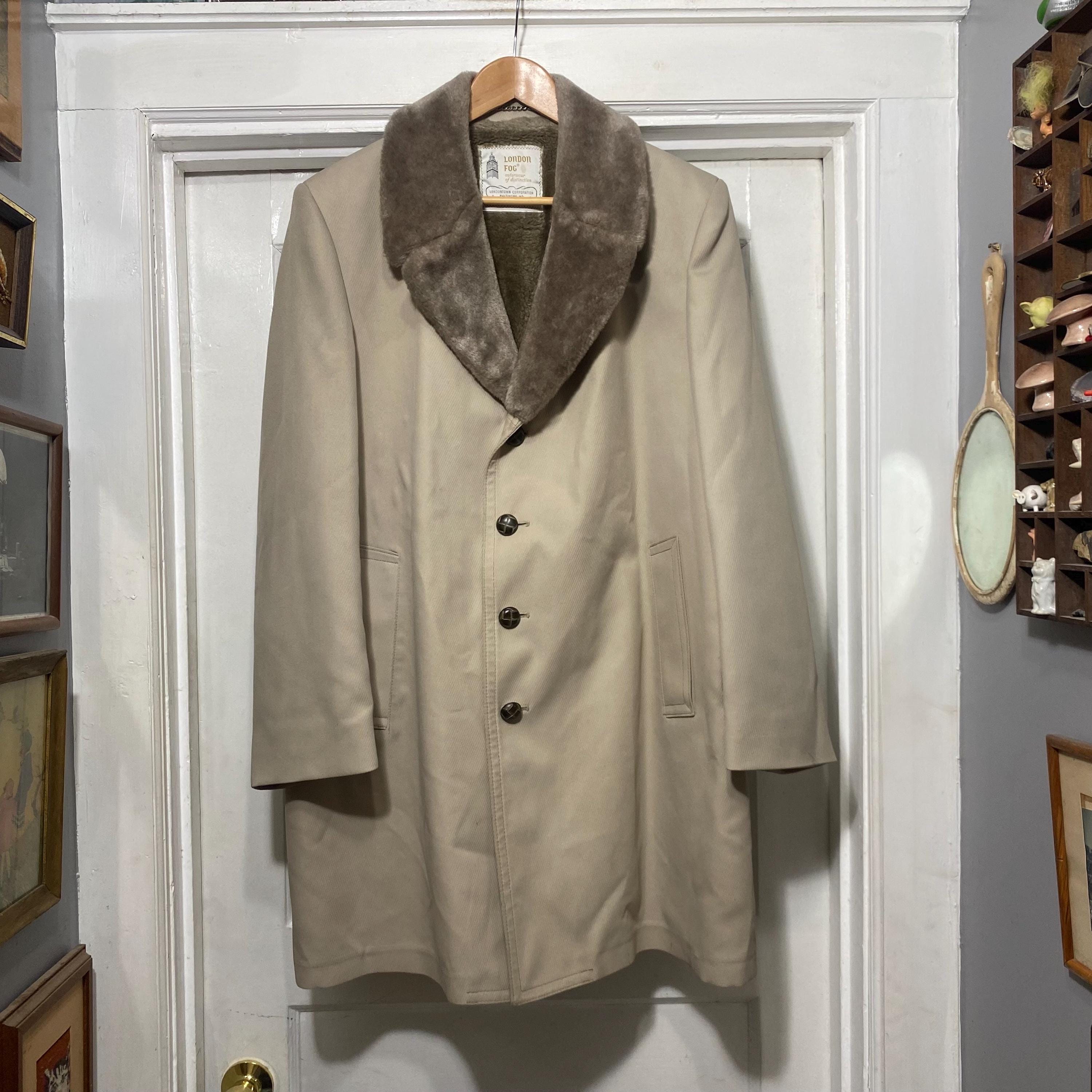 London Fog Fur Coat - Etsy London Fog Fur Coat - Etsy
