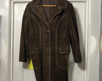 Vintage 1970s Brown Suede Jacket