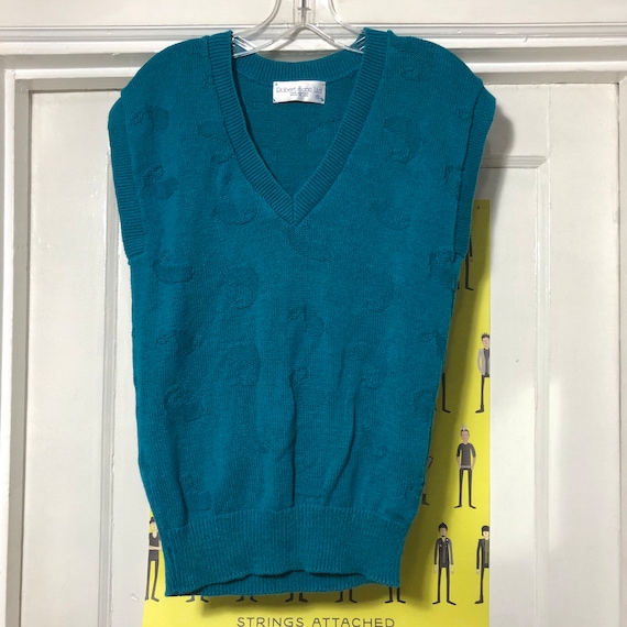 Vintage Blue Sweater Vest by Robert Scott Ltd - image 1