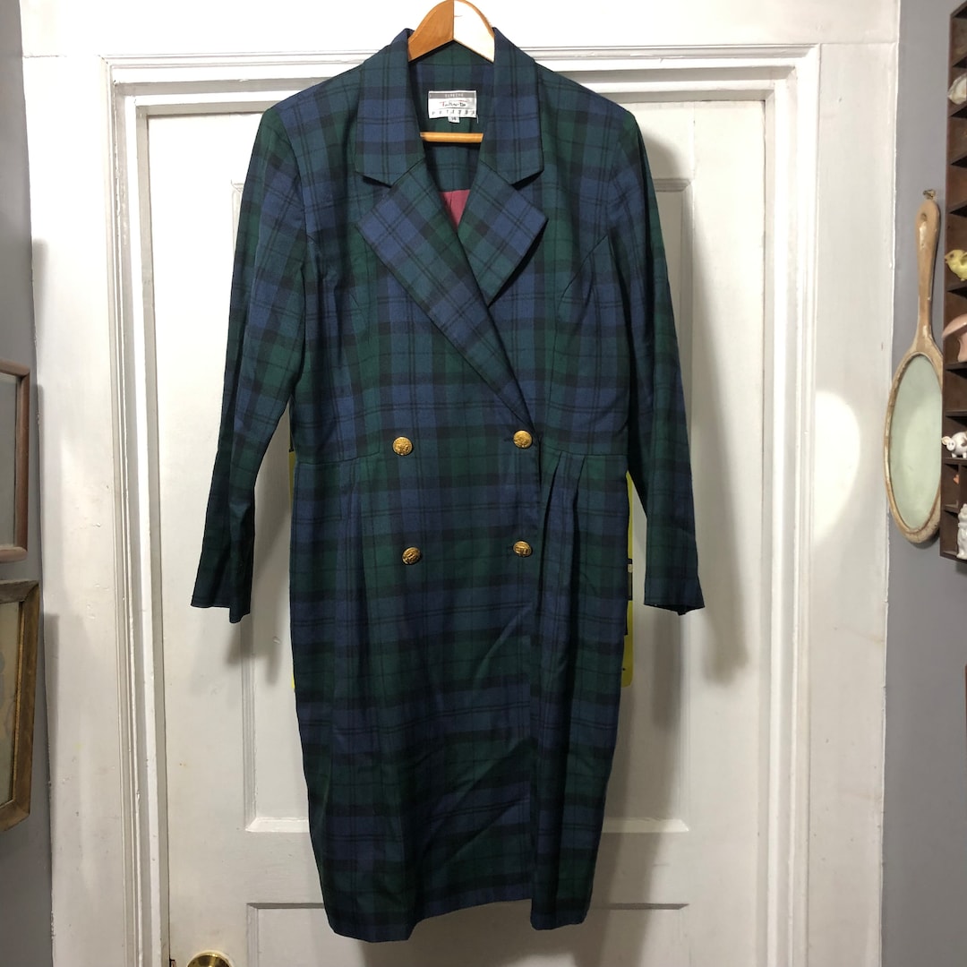 Vintage Talbots Petites Plaid Jacket Dress Etsy