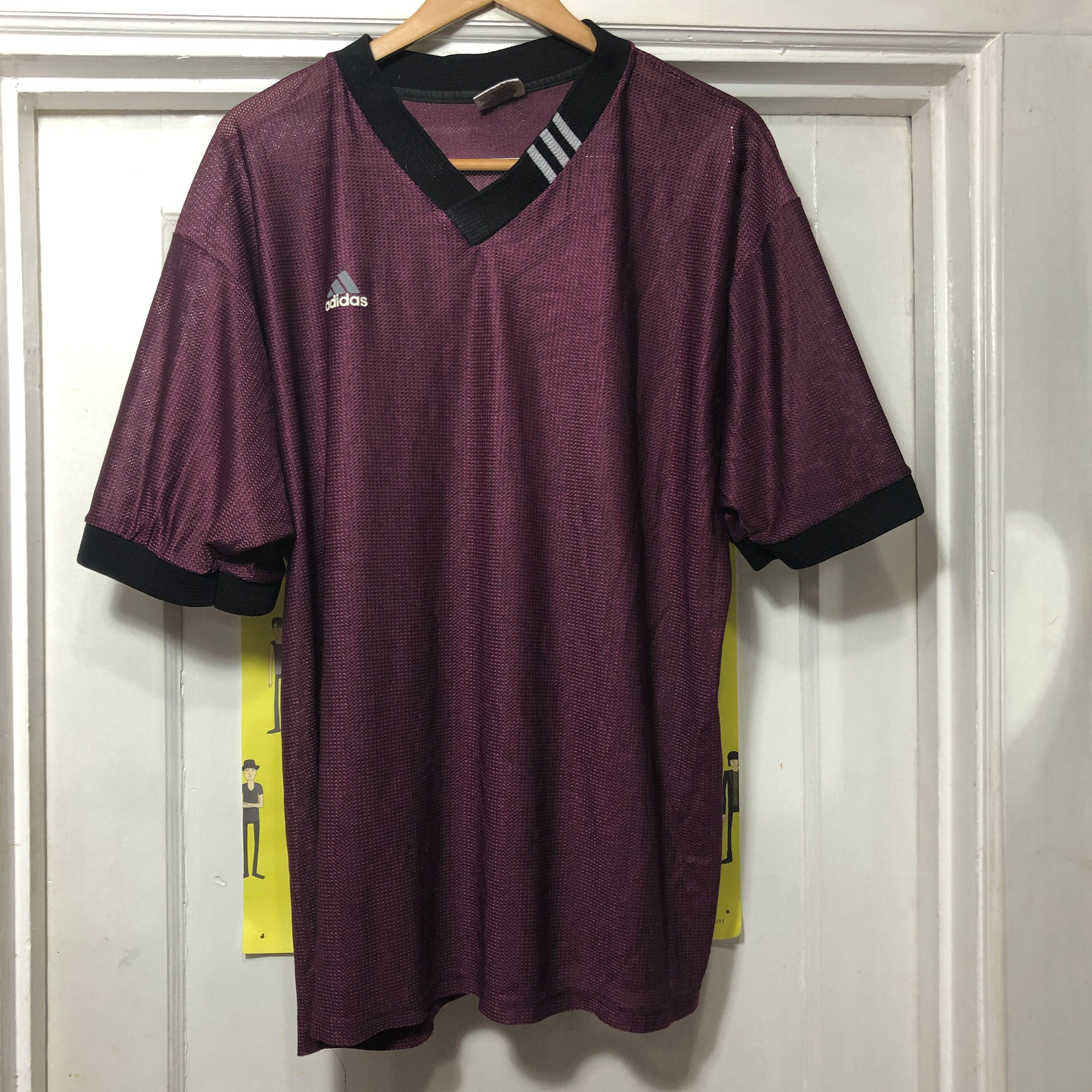 Vintage Adidas Maroon Mesh Shirt - Etsy