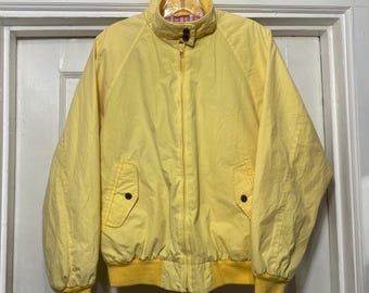 Vintage Bomber Jacket Yellow Size L Cotton Gender Neutral Vintage Bomber Jacket Yellow Size L Cotton Gender Neutral