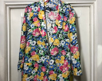 Vintage Lightweight Floral Blazer