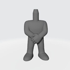 Custom Pop blank male body crossed in front pose 3D resin printed.