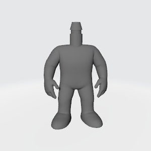 Custom Pop blank male body hands at side pose 3D resin printed.