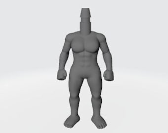 Custom Funko Pop blank female muscle pose 3D resin printed.