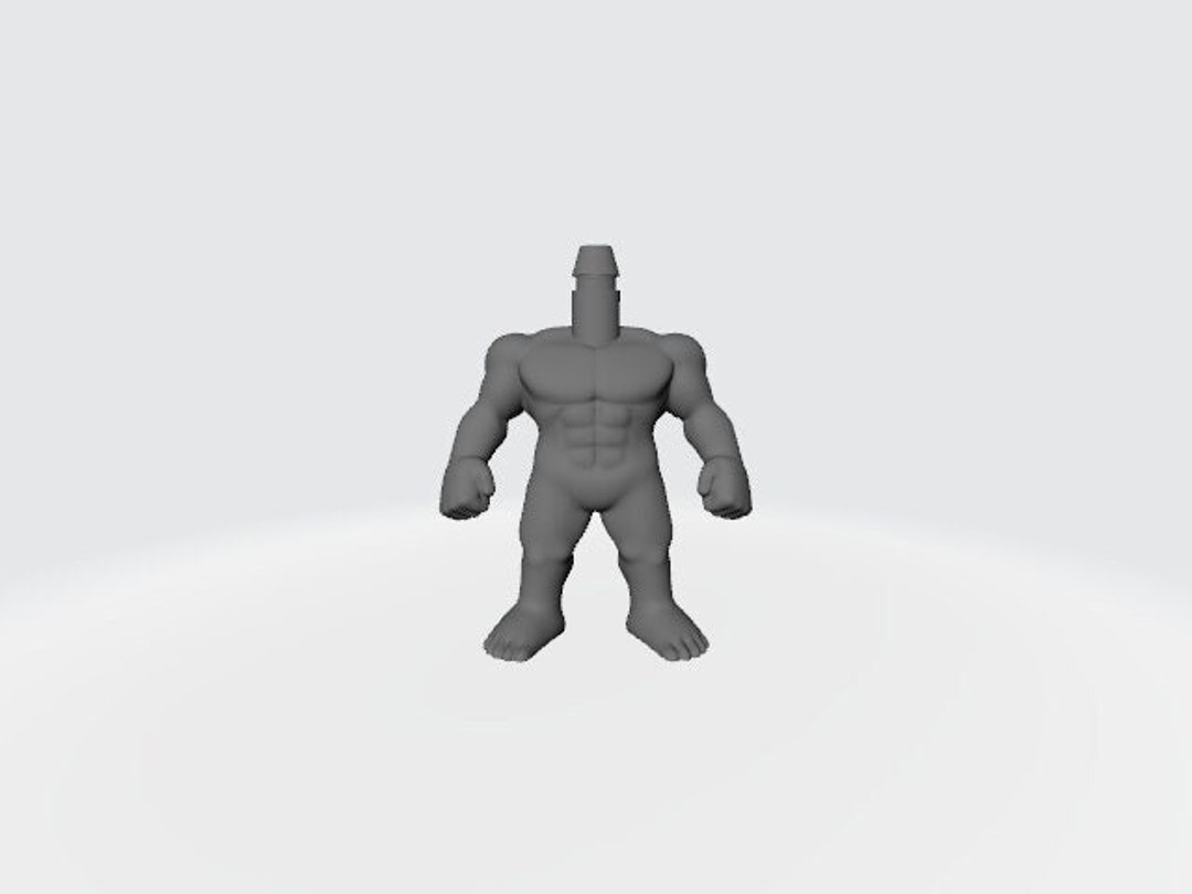 Custom Pop Blank Male Muscle Pose 3D Resin Printed. 