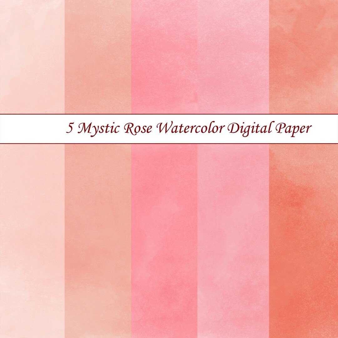 Mystic Rose Watercolour Background Digital Papers, 12x12 Printable