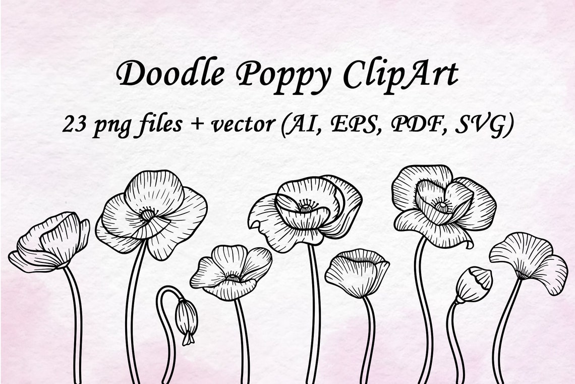 poppies doodle