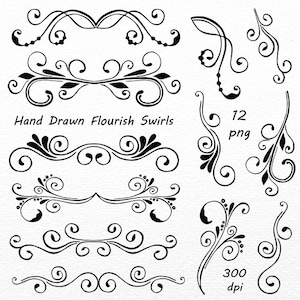 Teilerelemente, digitale Clipart, EPS, PNG, Handgezeichnet, Designelemente Clipart, Rahmenclipart, persönlicher und kommerzieller Gebrauch
