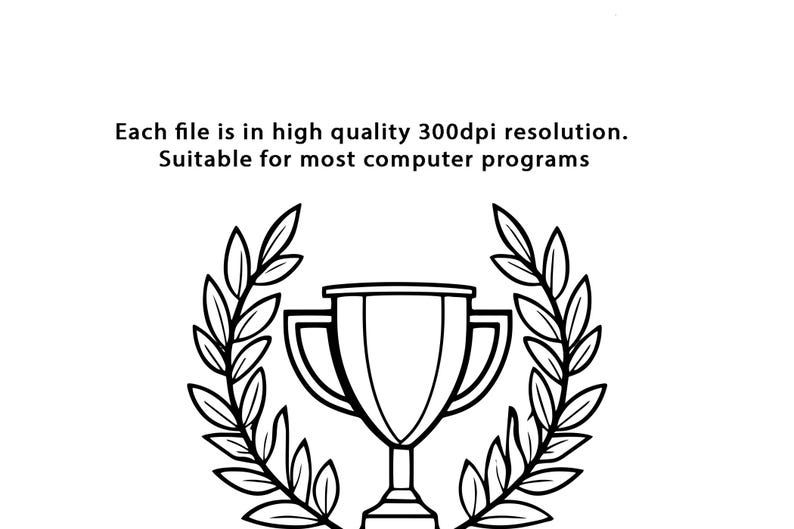 Achievement Award Bundle SVG Trophy, Medal, Ribbon Clipart Cricut File