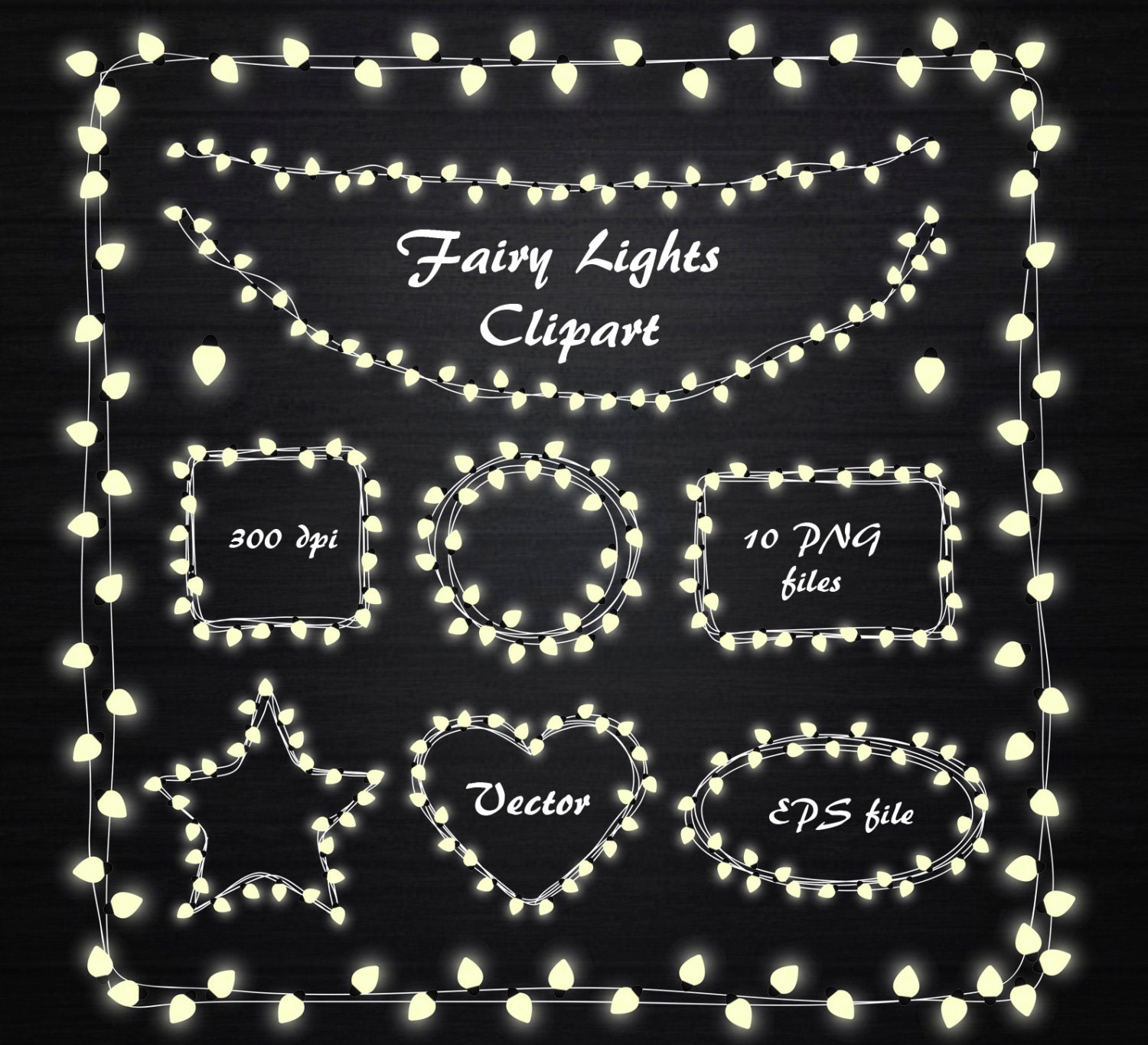 Fairy Lights Clipart String Fairy Lights Clipart String Frame Wedding Invitation Lamp Personal And Commercial Use