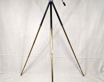 Vintage Compact Collapsible Brass Traveling Camera Tripod – Circa 1940s – Photography Stand