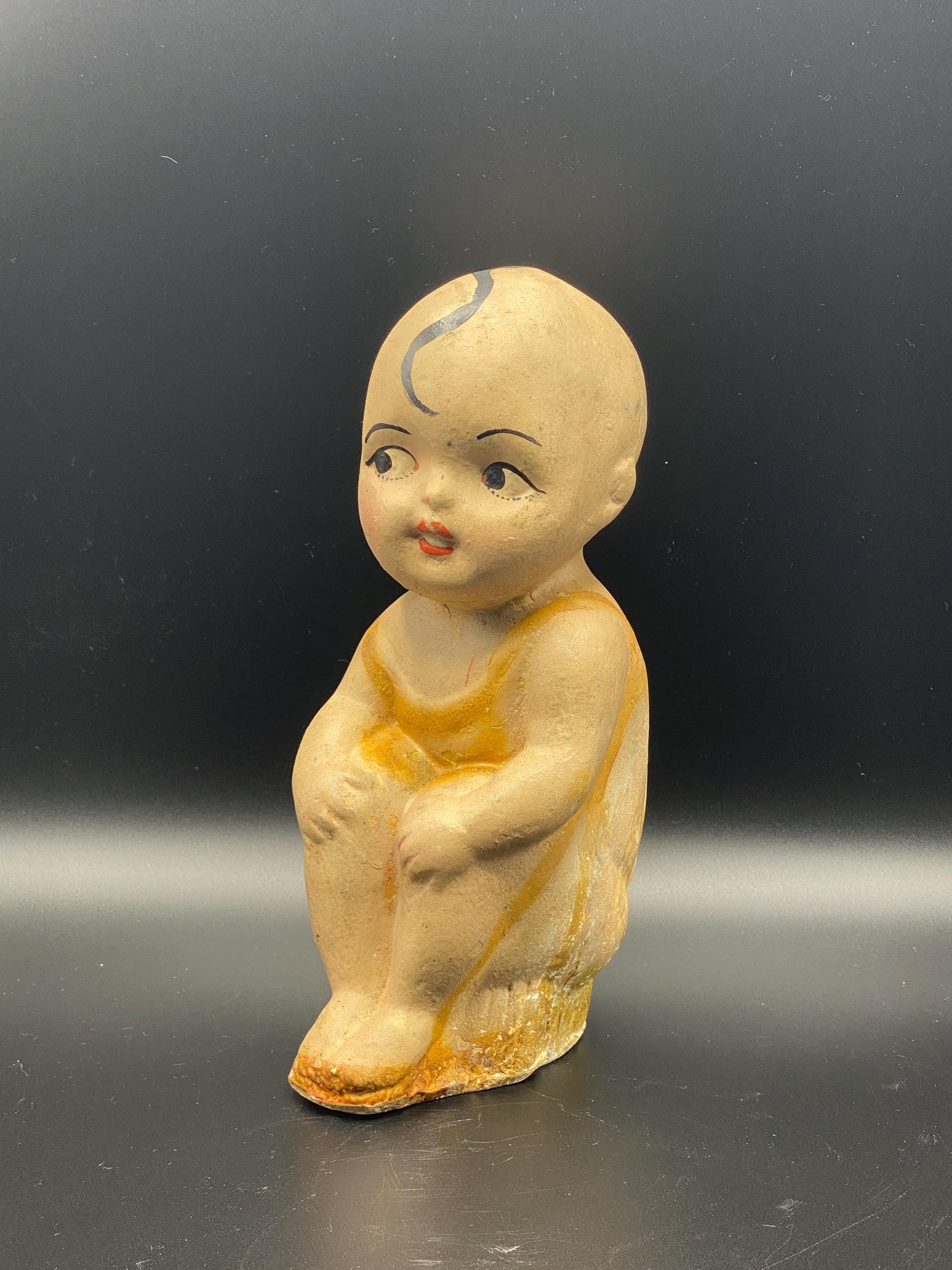 Ravissant Petit Tableau Ancien Kewpie Pour Décor De Poupée A