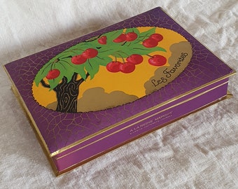 Vintage French Hand Painted Chocolate, Sweet, Candy Box, Container
