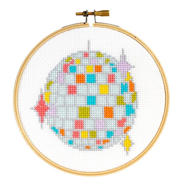 Disco Ball Cross Stitch Pattern PDF