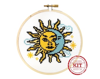 Sun and Moon DIY Cross Stitch Kit