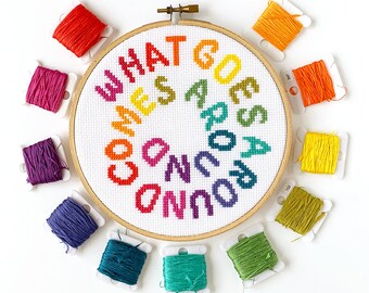 What Goes Around Comes Around Cross Stitch Pattern