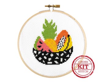 Fruit Bowl DIY Cross Stitch Kit