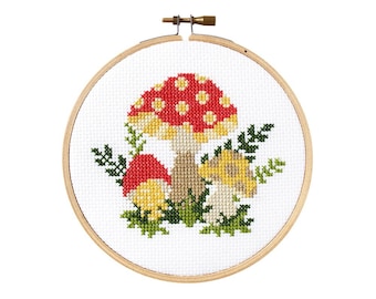 Mushrooms Cross Stitch Pattern