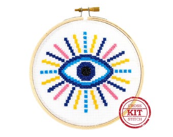 Evil Eye DIY Cross Stitch Kit