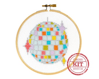 Disco Ball DIY Cross Stitch Kit