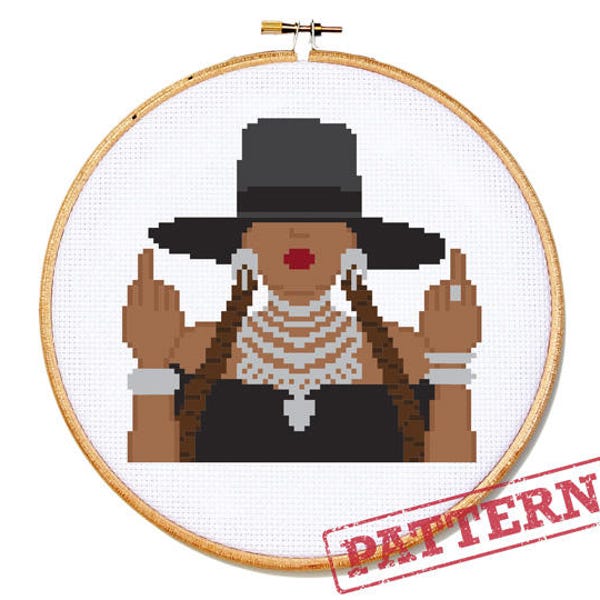Beyonce Formation Pop Culture Cross Stitch Pattern